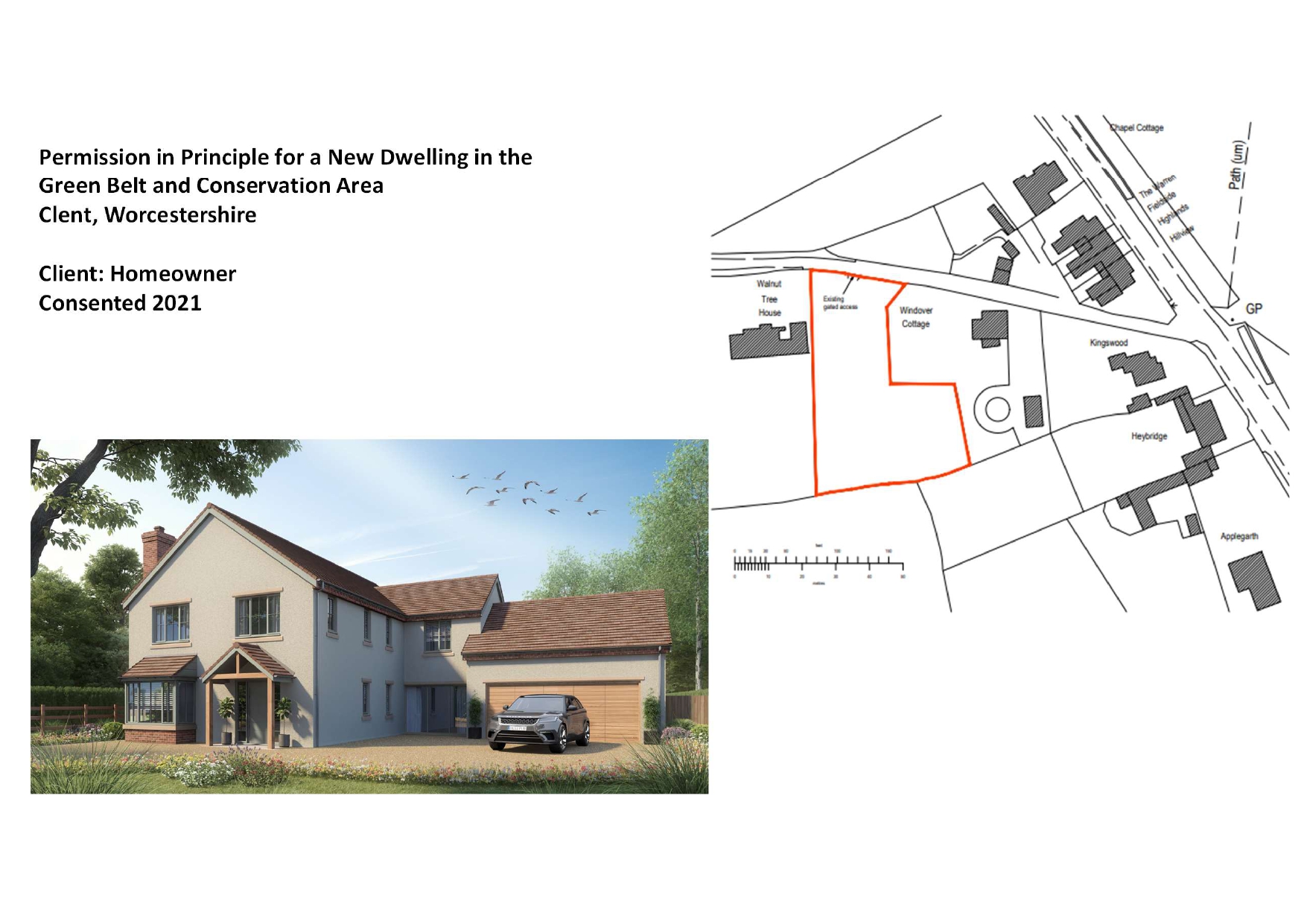 Permission in Principle for a New Dwelling in the Green Belt and Conservation Area, Clent 2021